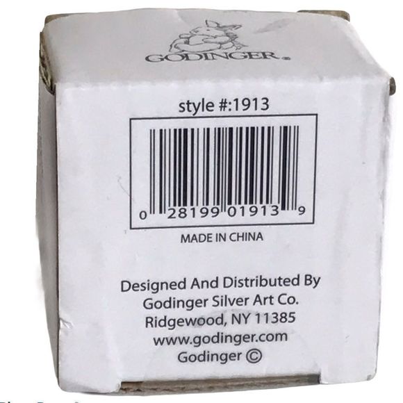 Godinger StainlessSteel Trinket TeddyBear Embossed Baby First Curl Round Box NEW - Picture 8 of 10